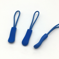 WYSE OEM Wholesale Custom logo Plastic TPU Zipper Pulls with Cord in Zipper Sliders for Bag Jacket Backpack Outdoor Sweatshirts
