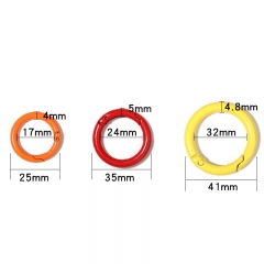 Good price factory directly supplier inner diameter 50mm nickel O ring for handbags