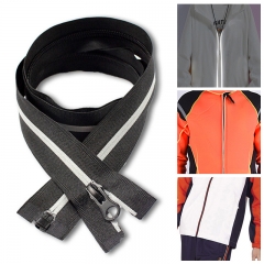 Custom 5# Nylon Reflective Waterproof Zipper Outdoor Coat Ski Jacket Sportswear Invisible Zippers DIY Clothes Sewing Accessories