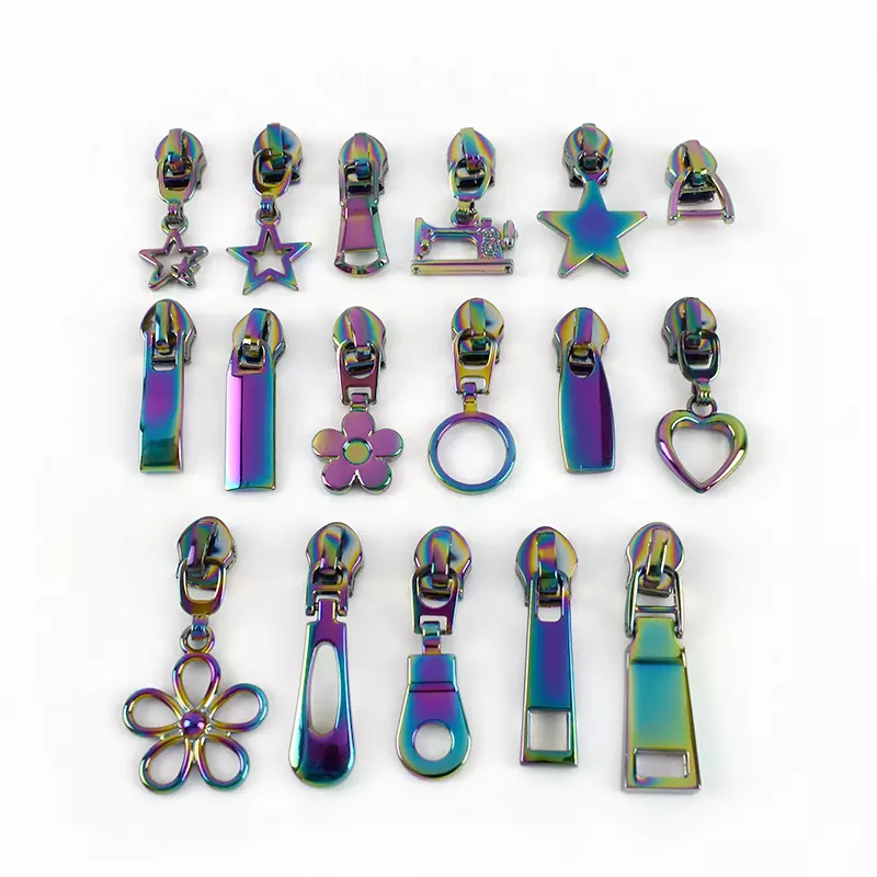 Custom Rainbow Zipper Slider Head for 5# Nylon Zippers Bag Clothes Purse Zip Puller Sewing Repair Kits DIY Tailoring Accessories