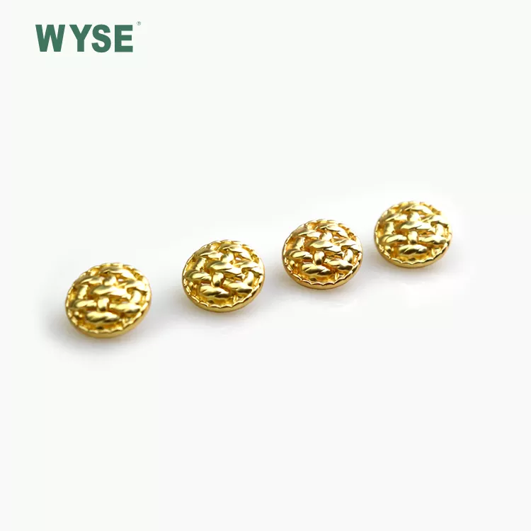 WYSE Bulk Custom Embossed Rope Buttons Shank Button Garment Jeans DIY Bags Overcoat Overcoat garment Accessories Metal Round