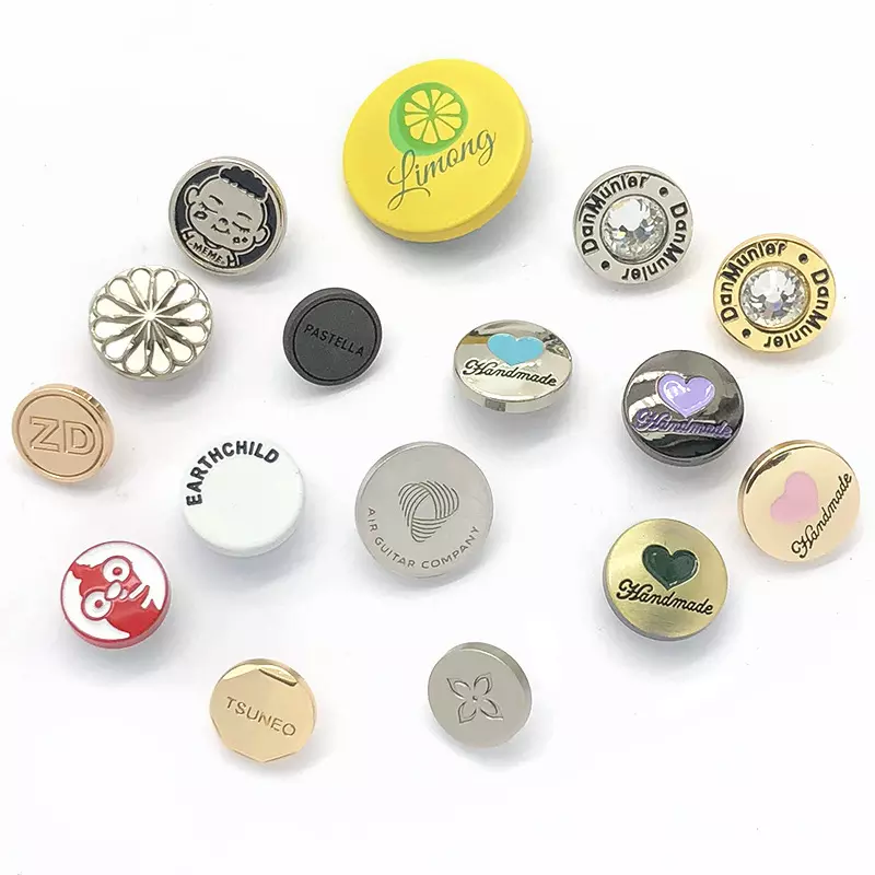 WYSE Spring Snap Fastener Buttons for Garment Accessories Sliver Custom Logo Alloy 4 Parts Buttons Various Shapes Metal Classic EXW