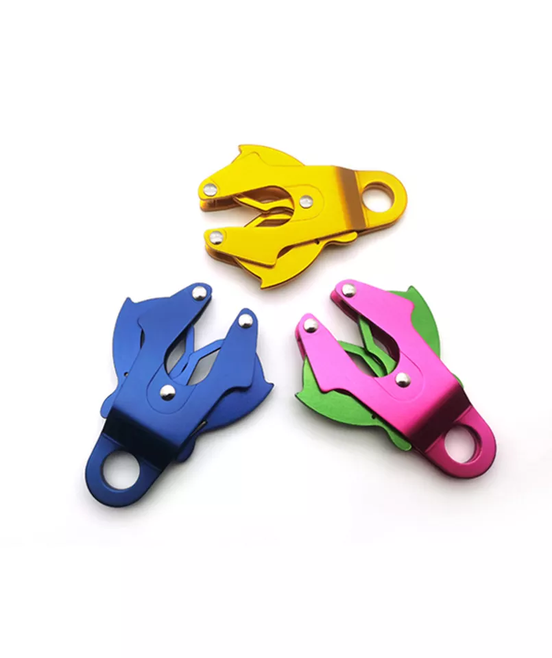 WYSE Custom Logo Aviation Aluminum Frog Clip Quick Release Metal Buckle For Bag Accessories Sports Cloth