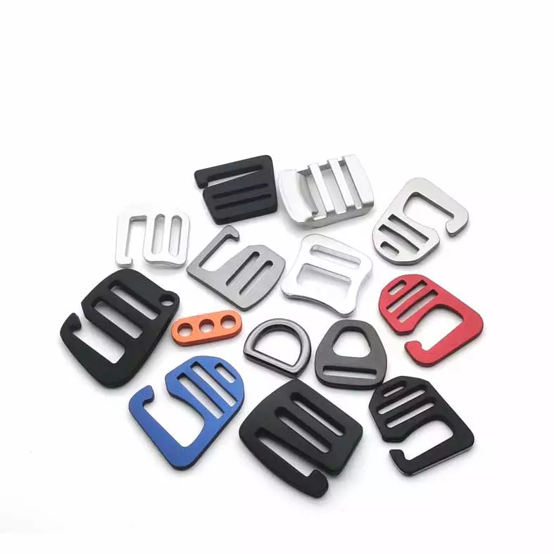 WYSE Class Aviation Aluminum Webbing Snap G Hook Slider Rectangle Hook Bag Strap Hook For Sports Wear Bag