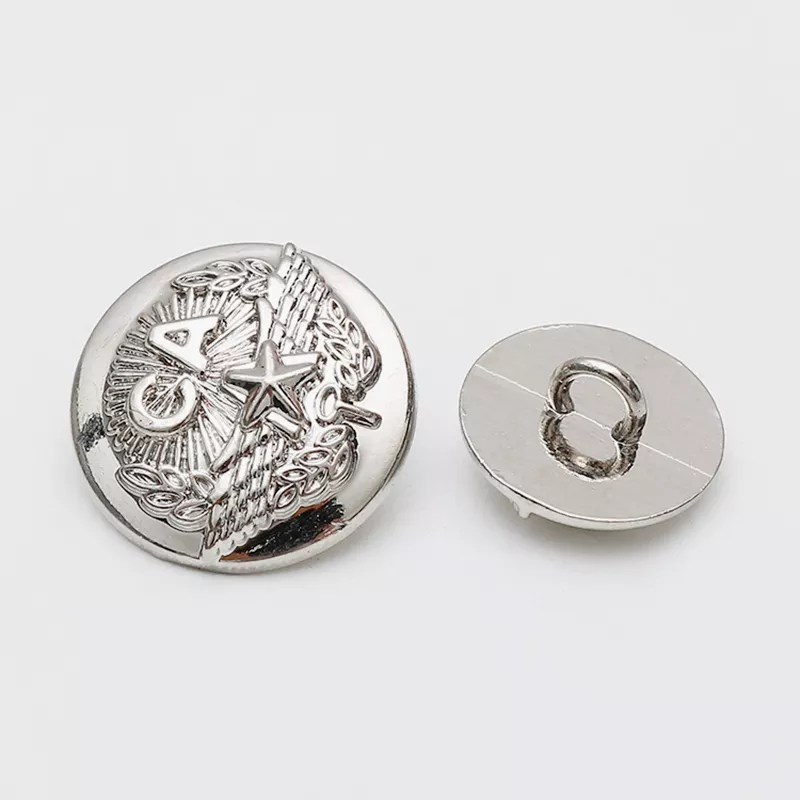 WYSE Metal Button Garment Accessories Custom Metal Brass Sewing Novelty Shank Buttons Uniform Suit Coat And Blazer Button