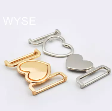 Fashionable Metal Alloy Heart-shaped Decorative For Garment Accessories Three Rings Scarf Buckle