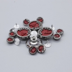 WYSE Alloy Jeans Buttons Customized Enamel Metal Zinc Buttons Design Metal Jeans Button Fashion Style button For Jeans